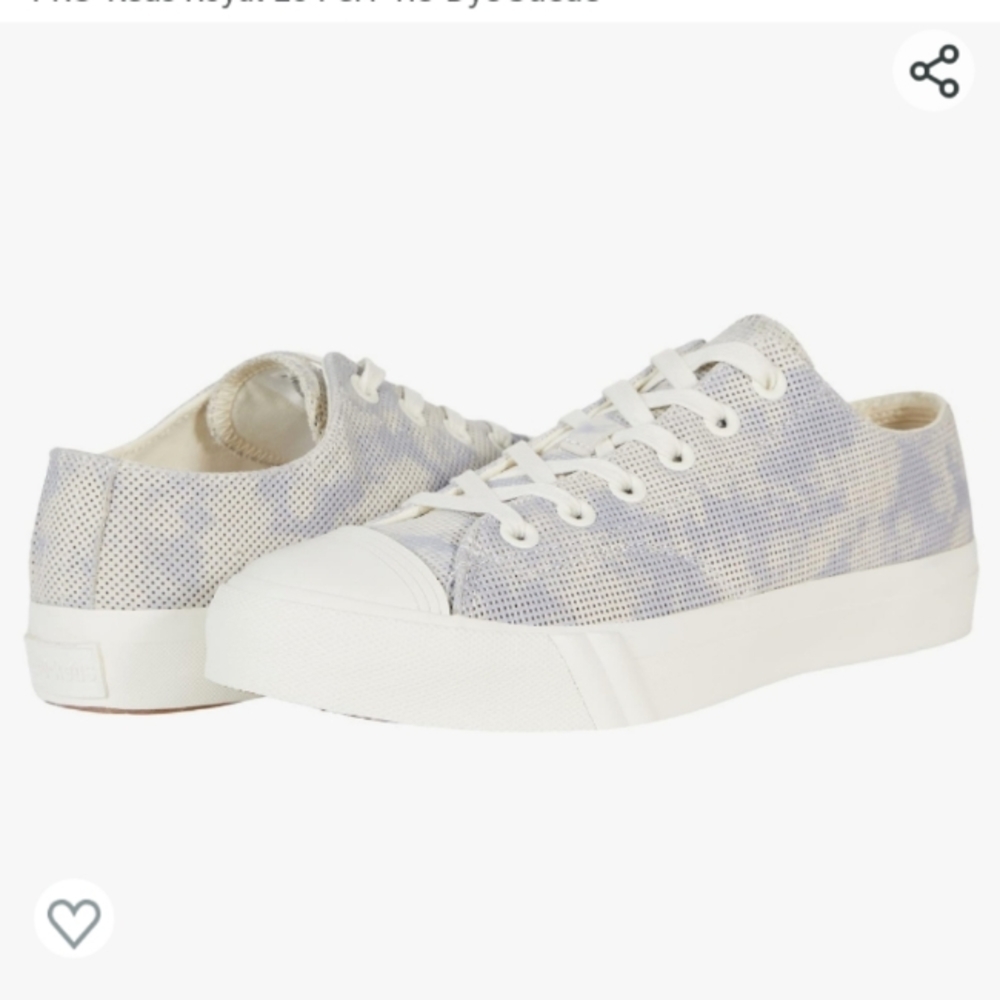 NWT PRO-Keds Royal Lo Perf Tie-Dye Suede in Blue Fog